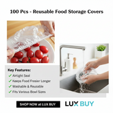 100Pcs- Reusable Food Storage Covers