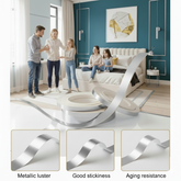 166 Feet (Silver color) Self-Adhesive Waterproof Tile Gap Tape – Floor & Wall Sealing Solution