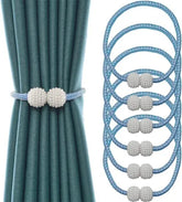 Blue (নীল) Luxury Magnetic Curtain Tie Backs (2 পিস সেট)