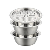 Stainless Steel Multipurpose Grater Bowl Set